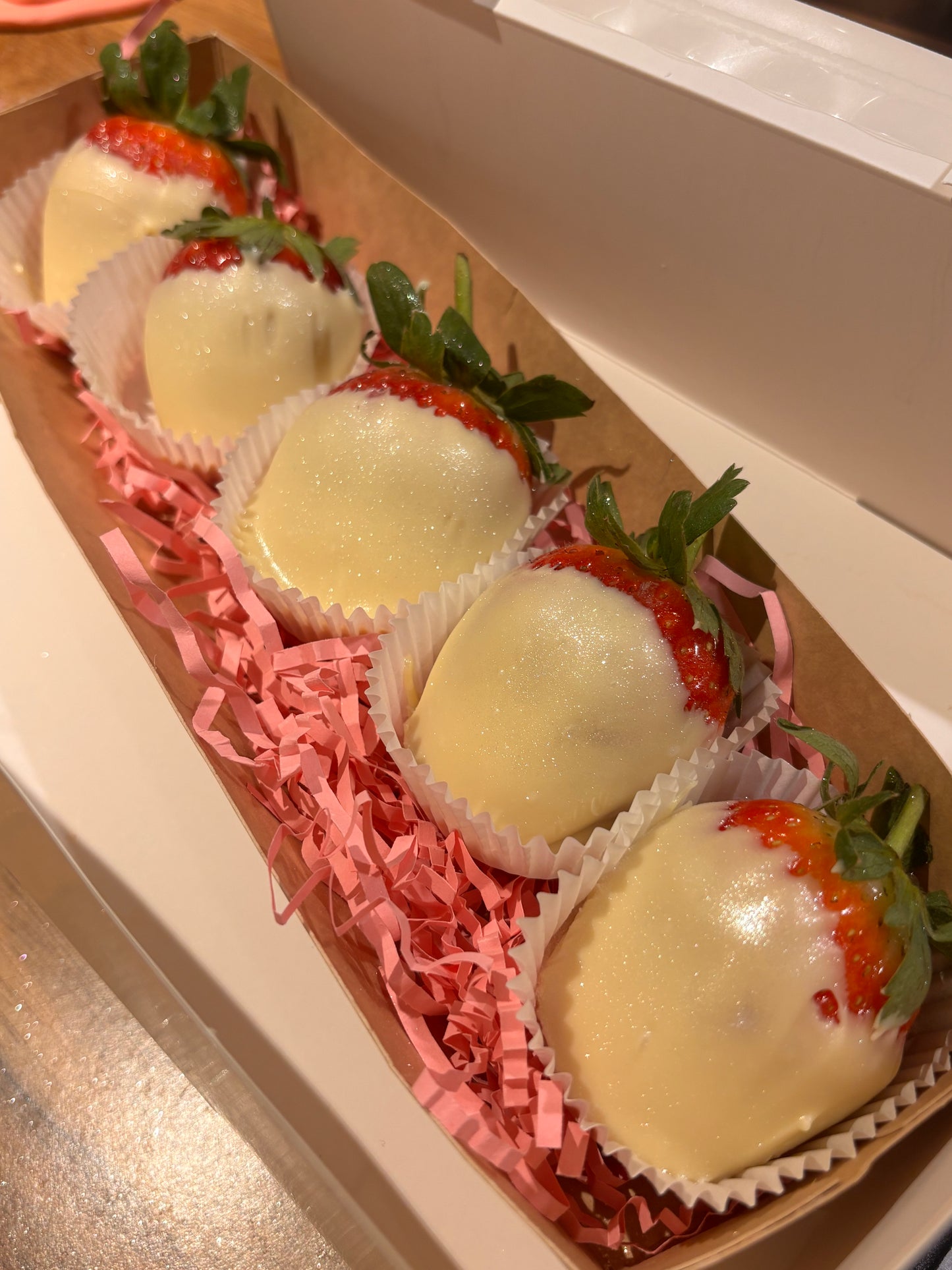 Chocolate covered strawberries (5)- please see description for delivery details